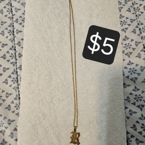 Gold Initial Pendant Necklace